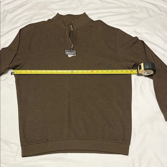 Roundtree & Yorke Brown Zip Up Sweater - Picture 4 of 8